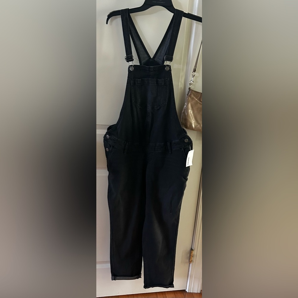 SONOMA Black Denim Maternity Overall XS NWT - Picture 6 of 9